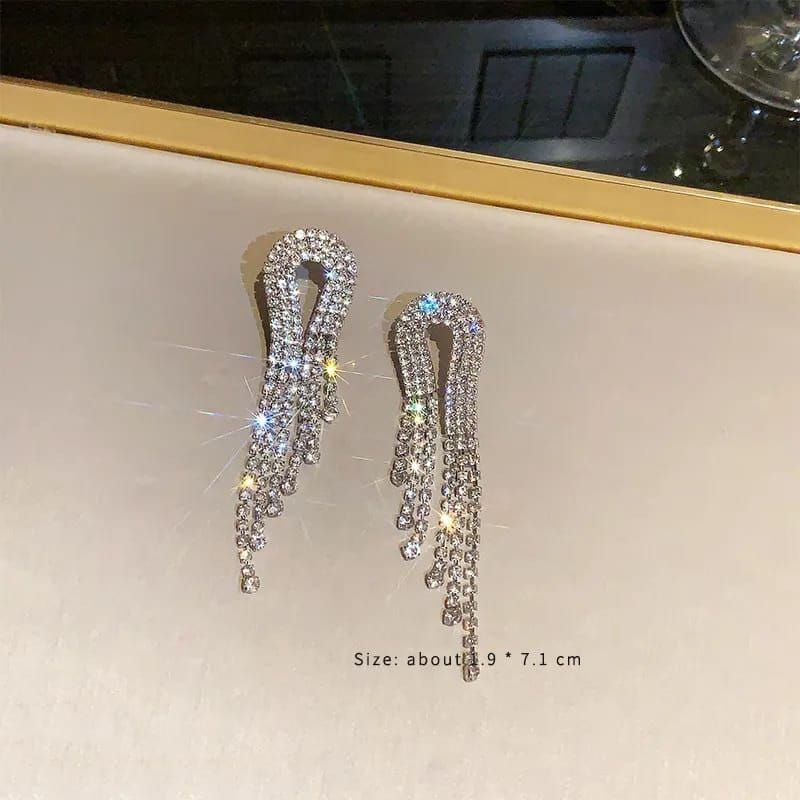 Aretes de fiesta plateados