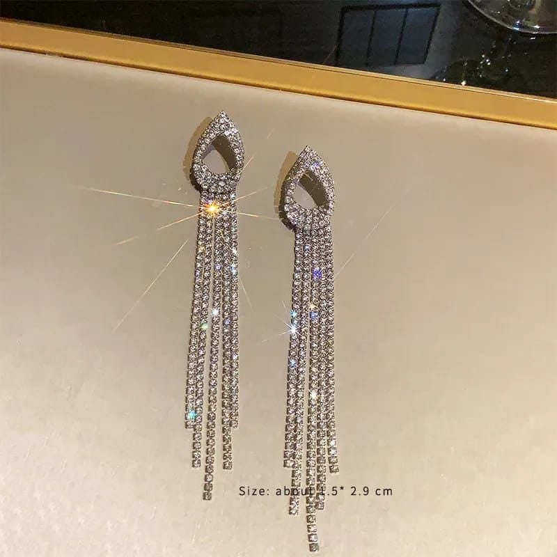 Aretes de fiesta plateados
