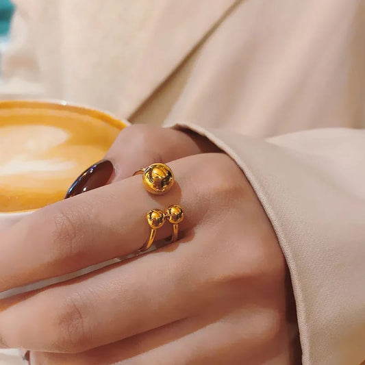 Anillo ajustable bolitas