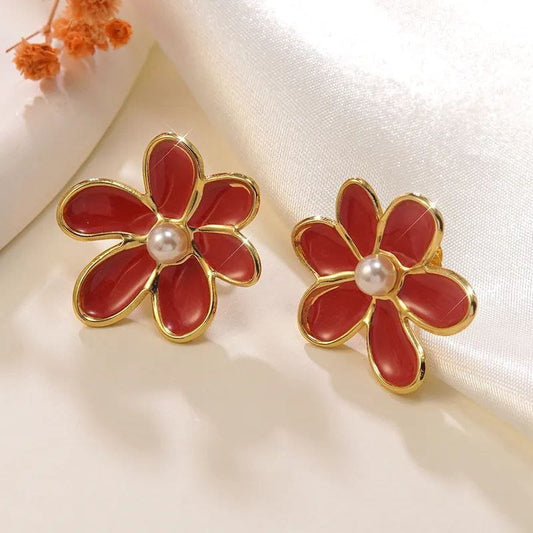 Aretes flores colores