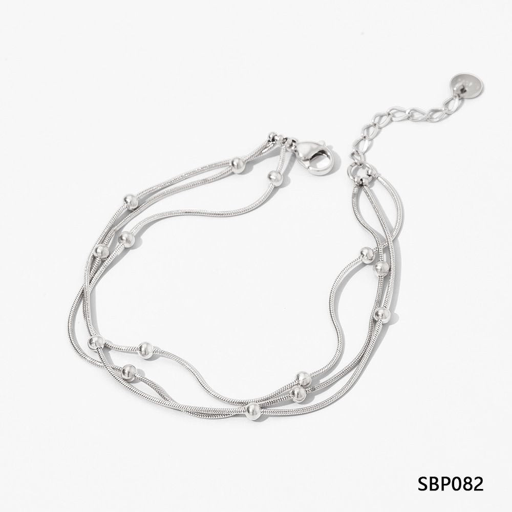 Pulsera Triple con Bolitas