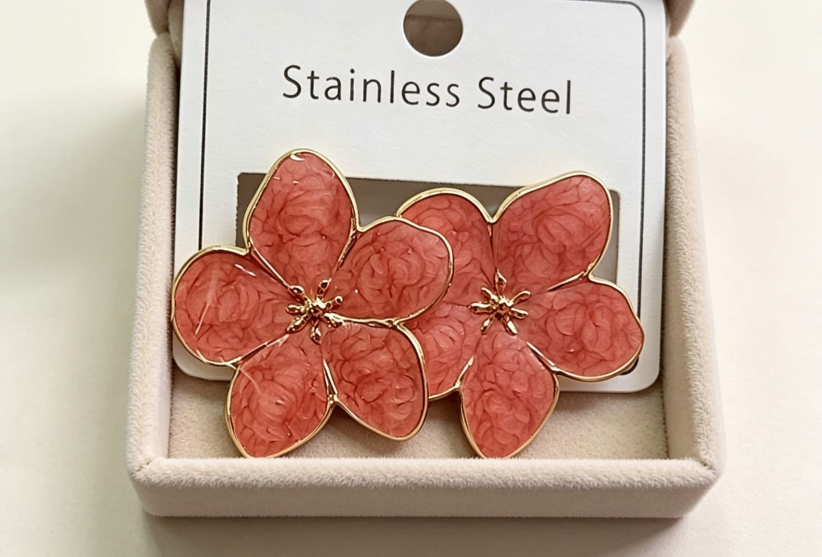 Aretes Flor Colores