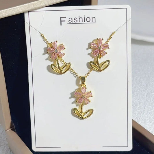 Set flor rosada